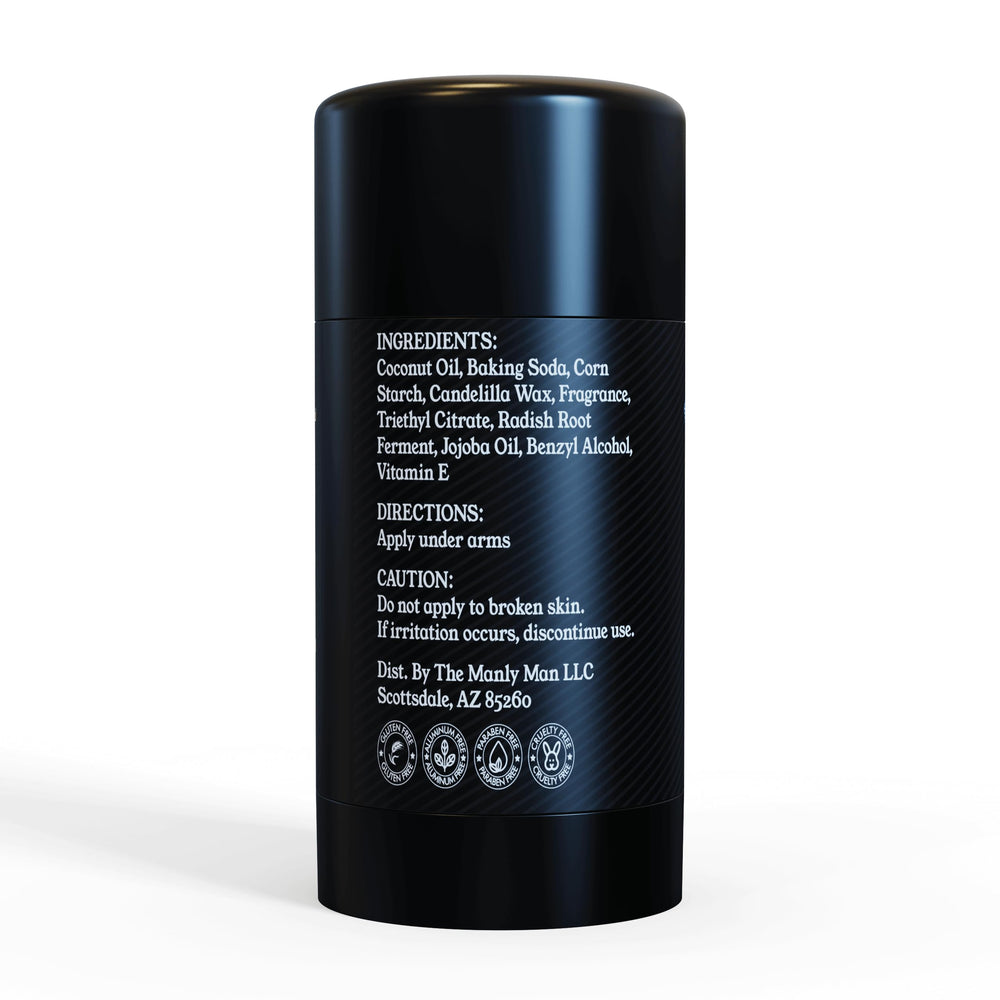 MASCULINE MAN coconut and jojoba oil-based formula in deodorant.