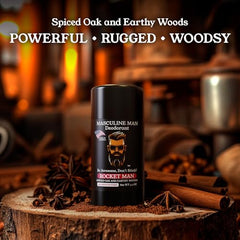 MASCULINE MAN travel-size deodorant 2-pack for on-the-go freshness.