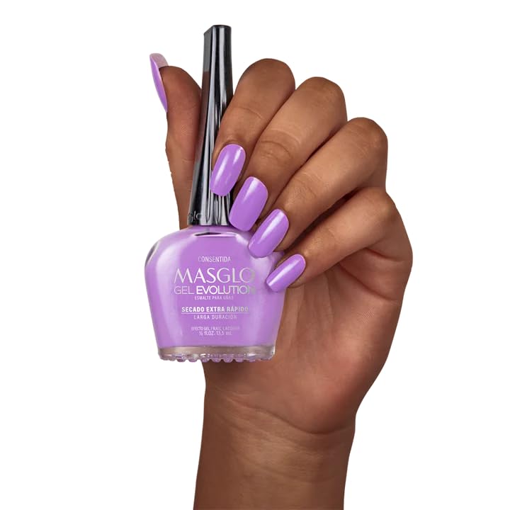 Masglo Gel Evolution Activista bottle close-up for bold manicure.