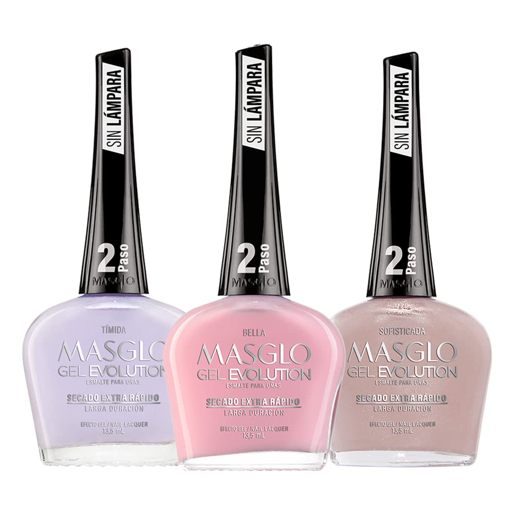 MASGLO Gel Evolution Sofisticada color bottle with rich shade and salon-quality gloss