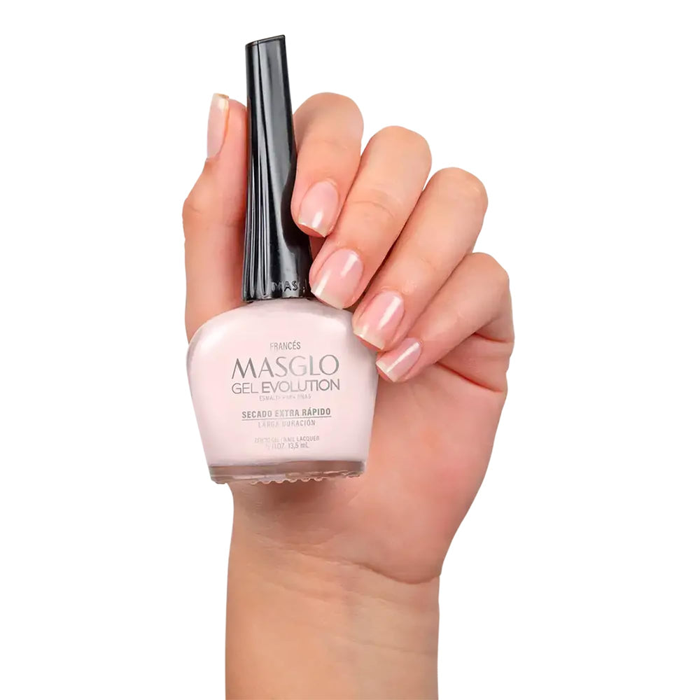 MASGLO Gel Evolution dries quickly without a lamp for convenient DIY manicures.
