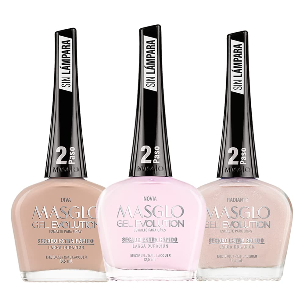 MASGLO Gel Evolution Novia swatch shows long-lasting color without a lamp.