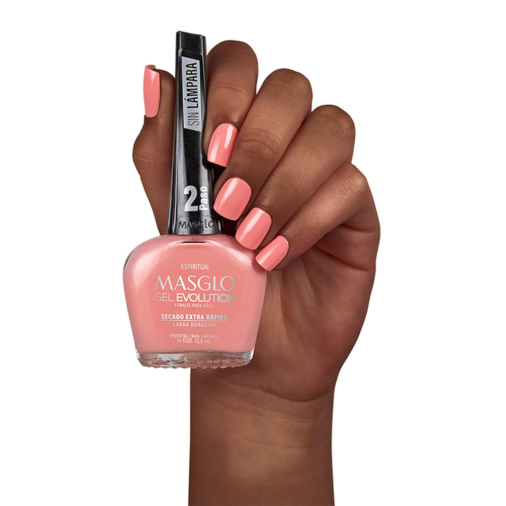 MASGLO Gel Evolution swatch showcases vibrant colors and a high-gloss finish.