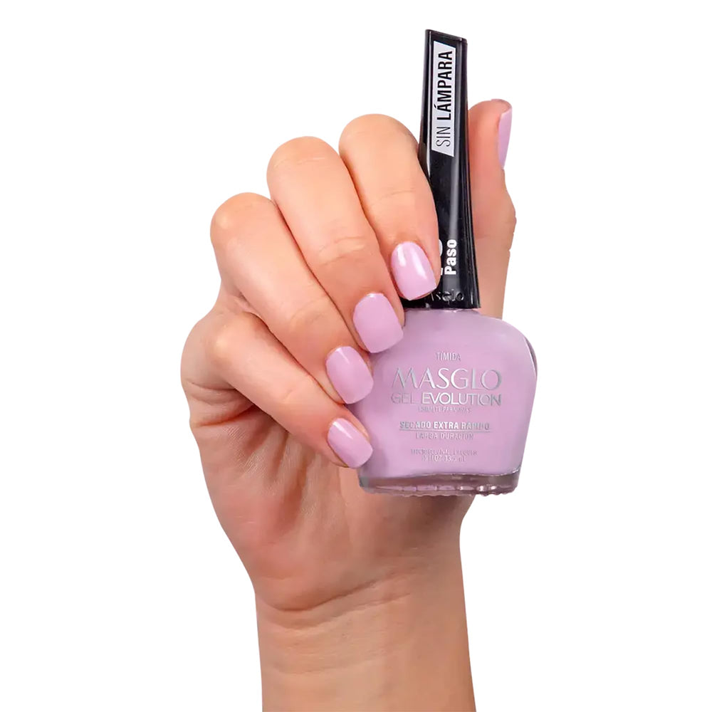 MASGLO Gel Evolution set display shows three-color collection for at-home manicure