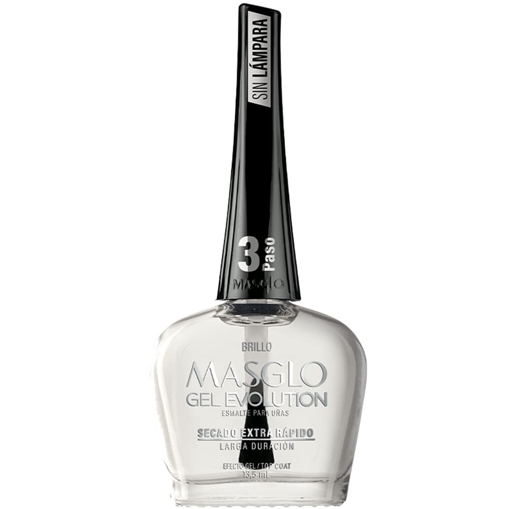 MASGLO Gel Evolution top coat delivers high gloss and quick set