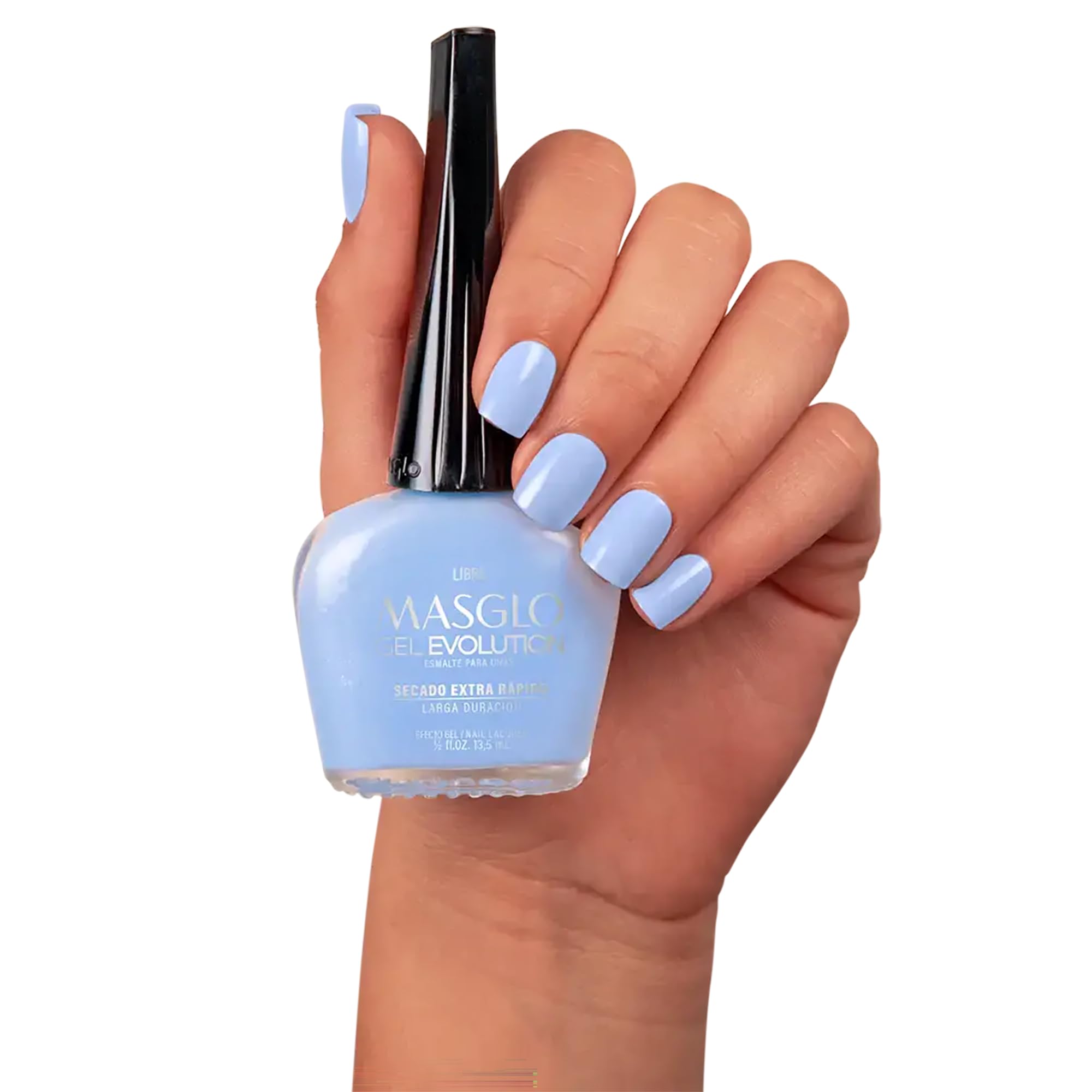 MASGLO Gel Evolution Libre bottle offers a soft, vibrant shine.