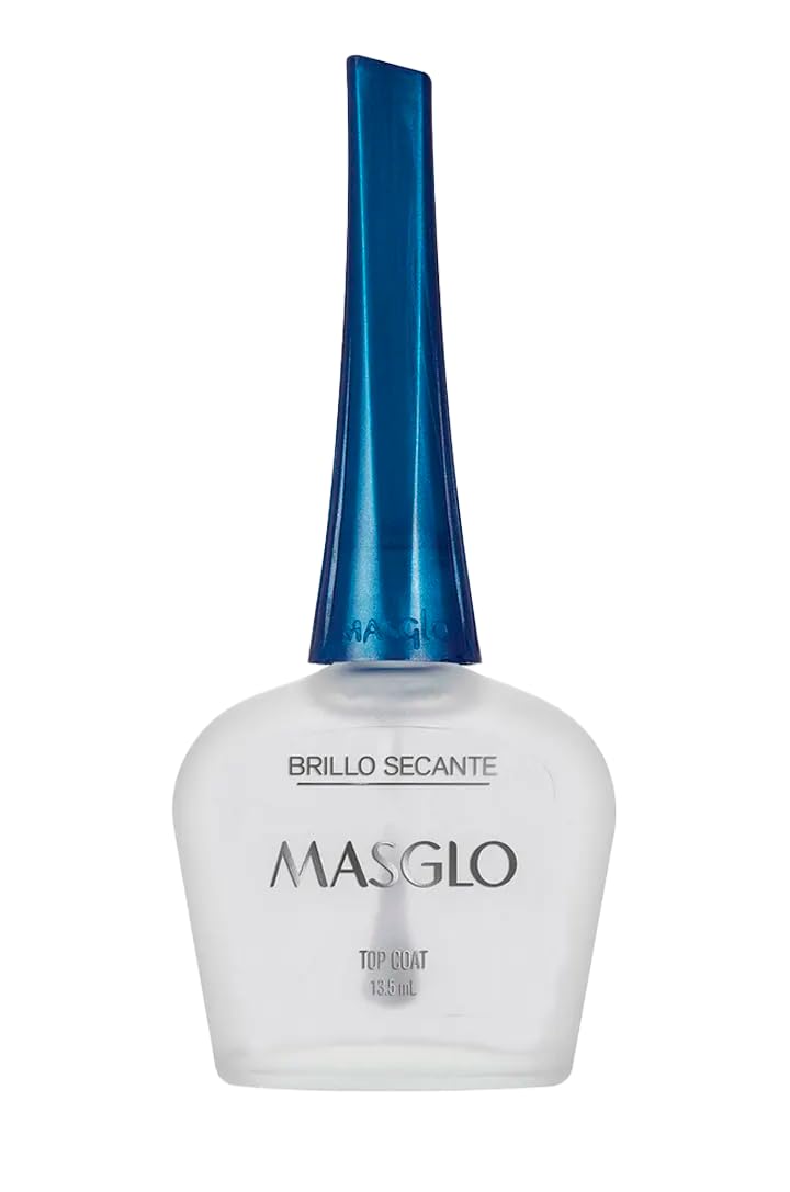 MASGLO Tradicional top coat seals color with a high-gloss shine.