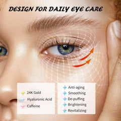 Maskiss 24K gold eye masks for smoothing wrinkles and elasticity.