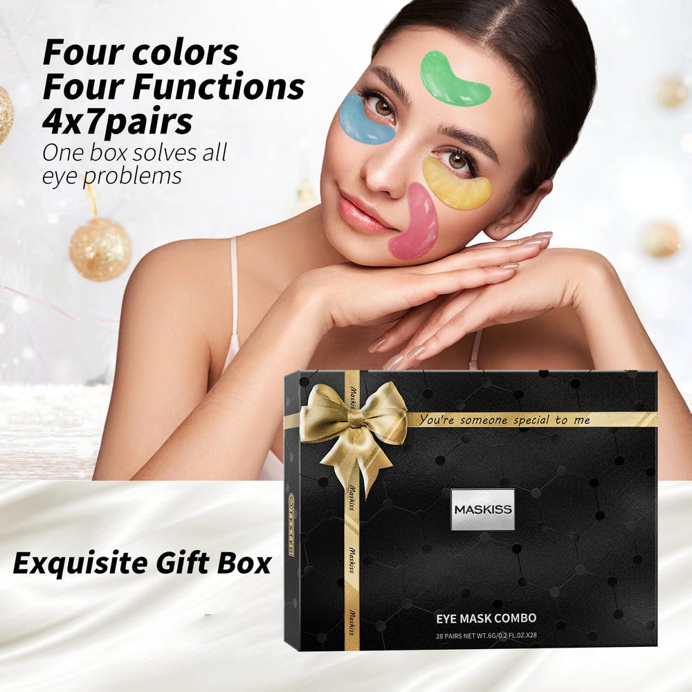 Maskiss 28-pair gift set image showcasing four color variants