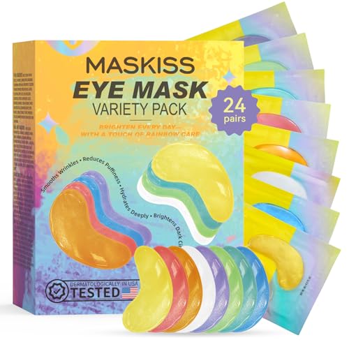 Maskiss 8-color under-eye patches set packaging highlights variety for targeted under-eye care.
