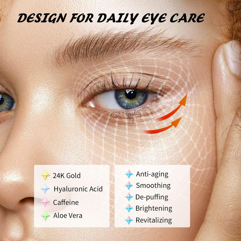 Maskiss caffeine under-eye patches energize the eye area and reduce puffiness.