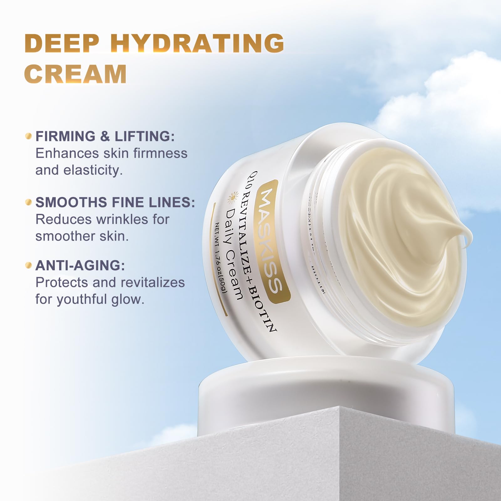 Maskiss unscented bottle demonstrates gentle formula suitable for sensitive skin care.