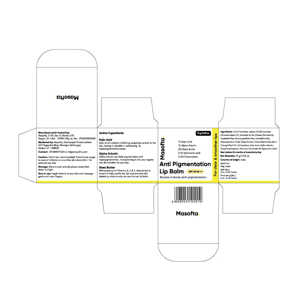 Masofta Compact Lip Balm packaging for on-the-go use