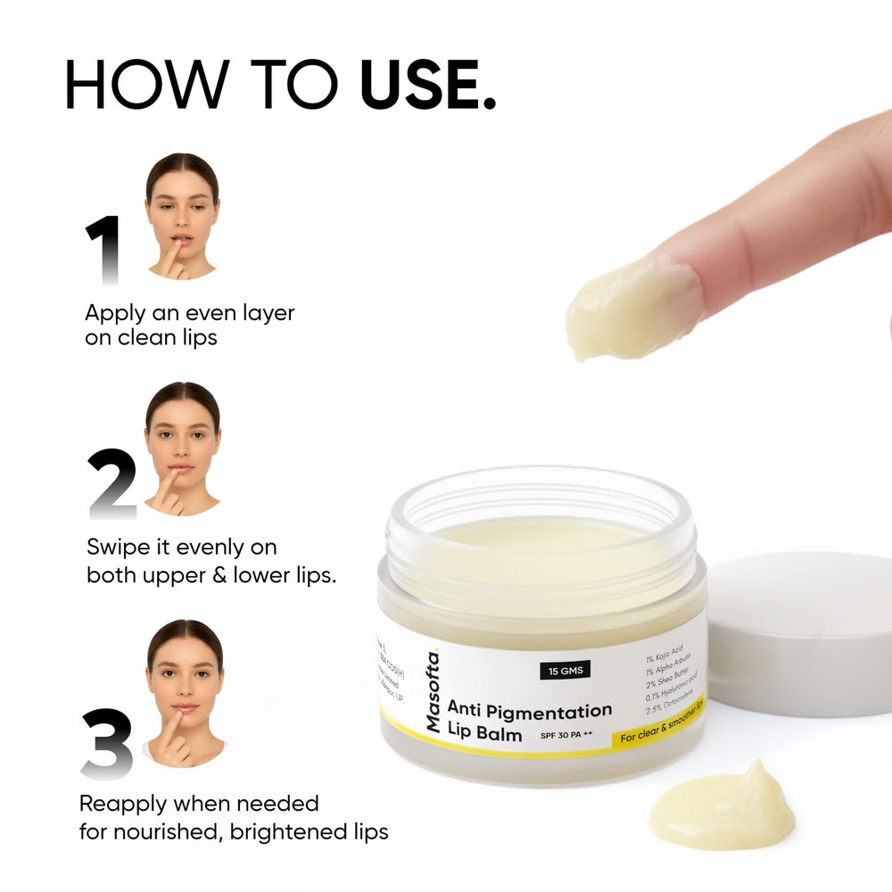 Masofta Pigmentation-Reduction Lip Balm targets uneven lip tone