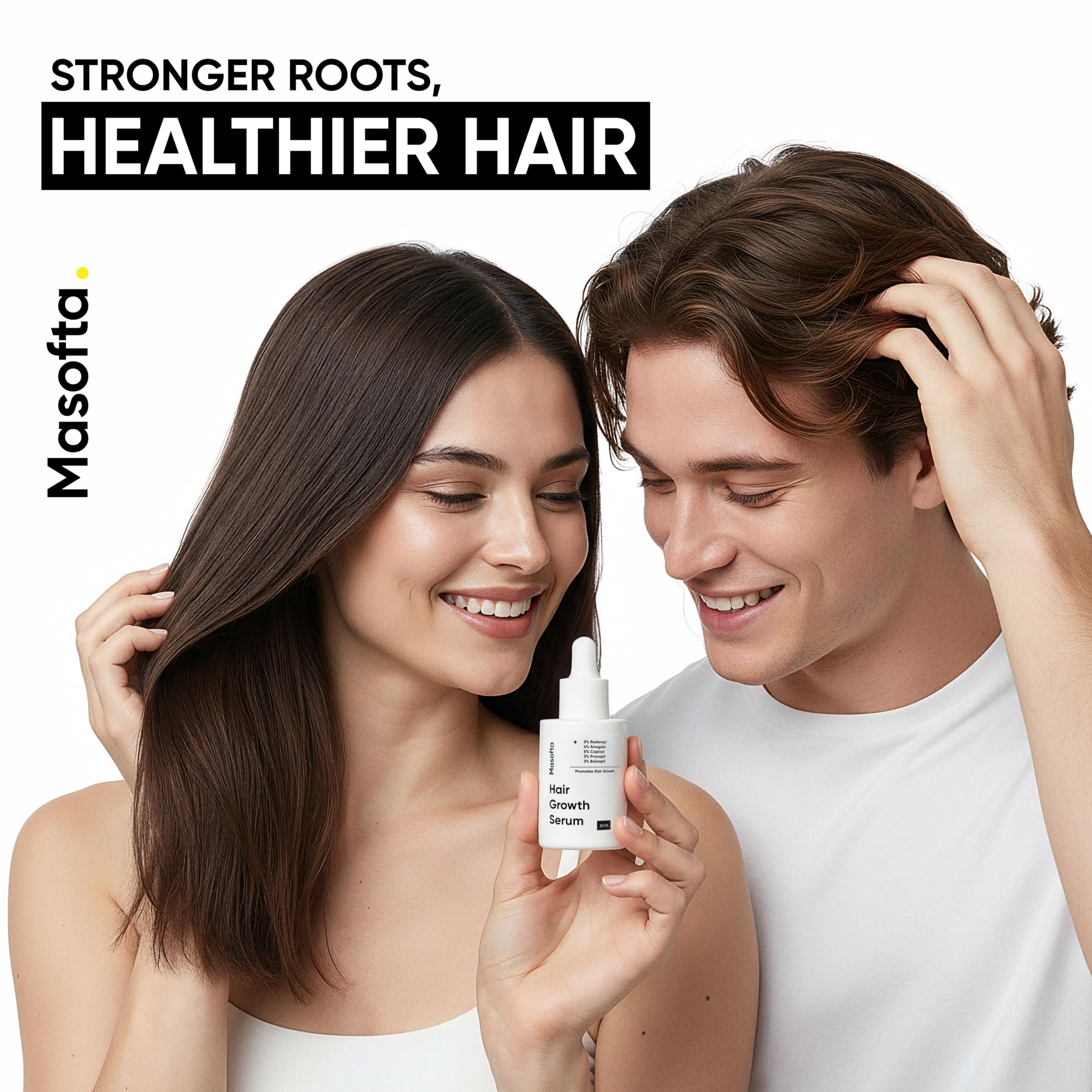 Masofta rosemary and biotin combo suggests strengthened hair.