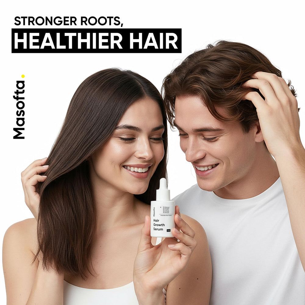 Masofta rosemary and biotin combo suggests strengthened hair.