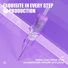 MAST TATTOO Pro2 precision cartridge in action enables consistent pigment delivery.