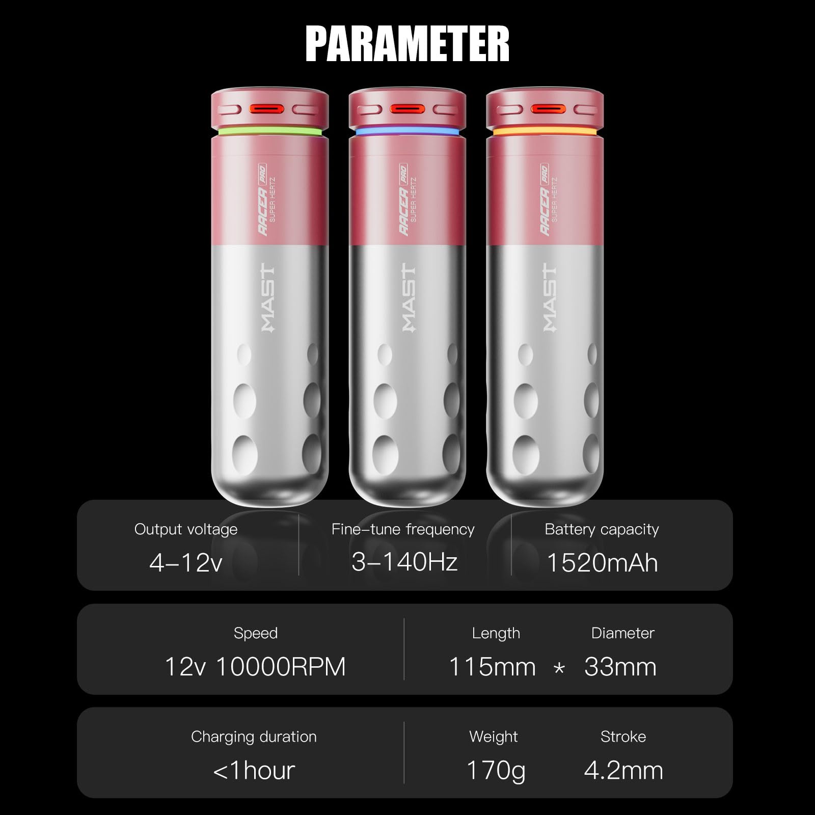 MAST TATTOO Racer Pro setup supports precise detailing and shading