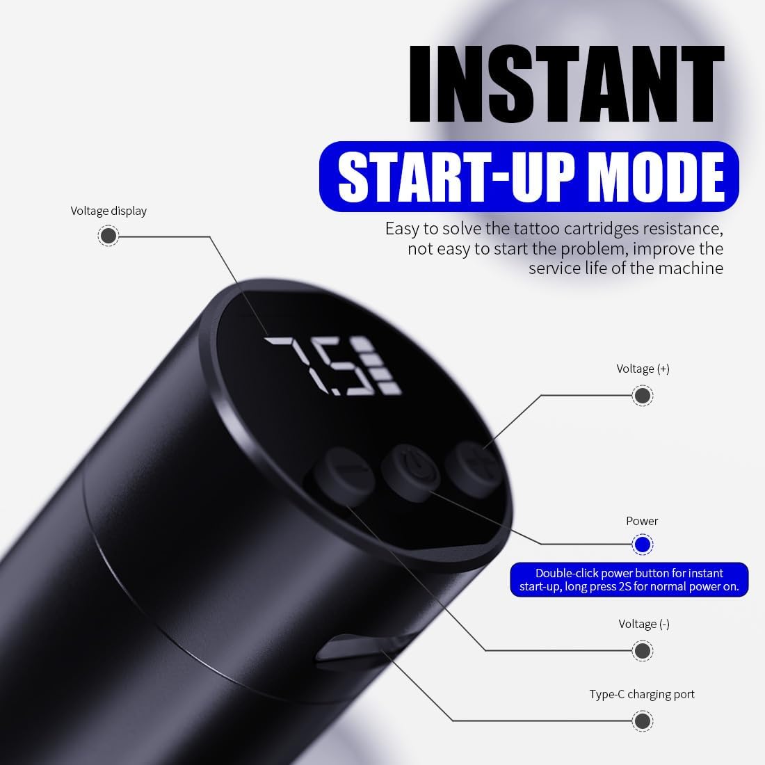 Mast Tattoo Tour Fly Mcore motor delivers quiet, smooth operation