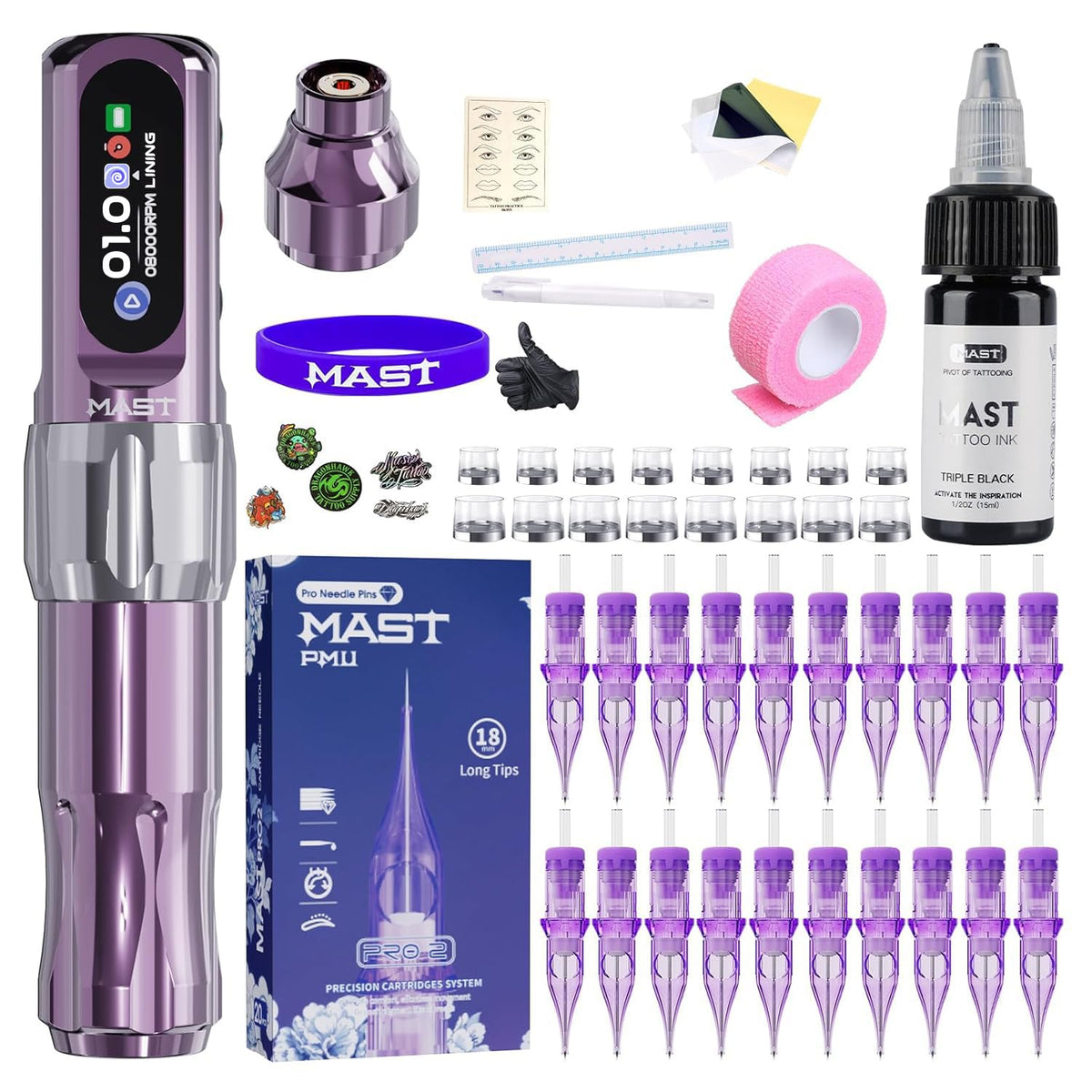 MAST TATTOO Tour2 Pro cordless tattoo gun for smooth, precise lines