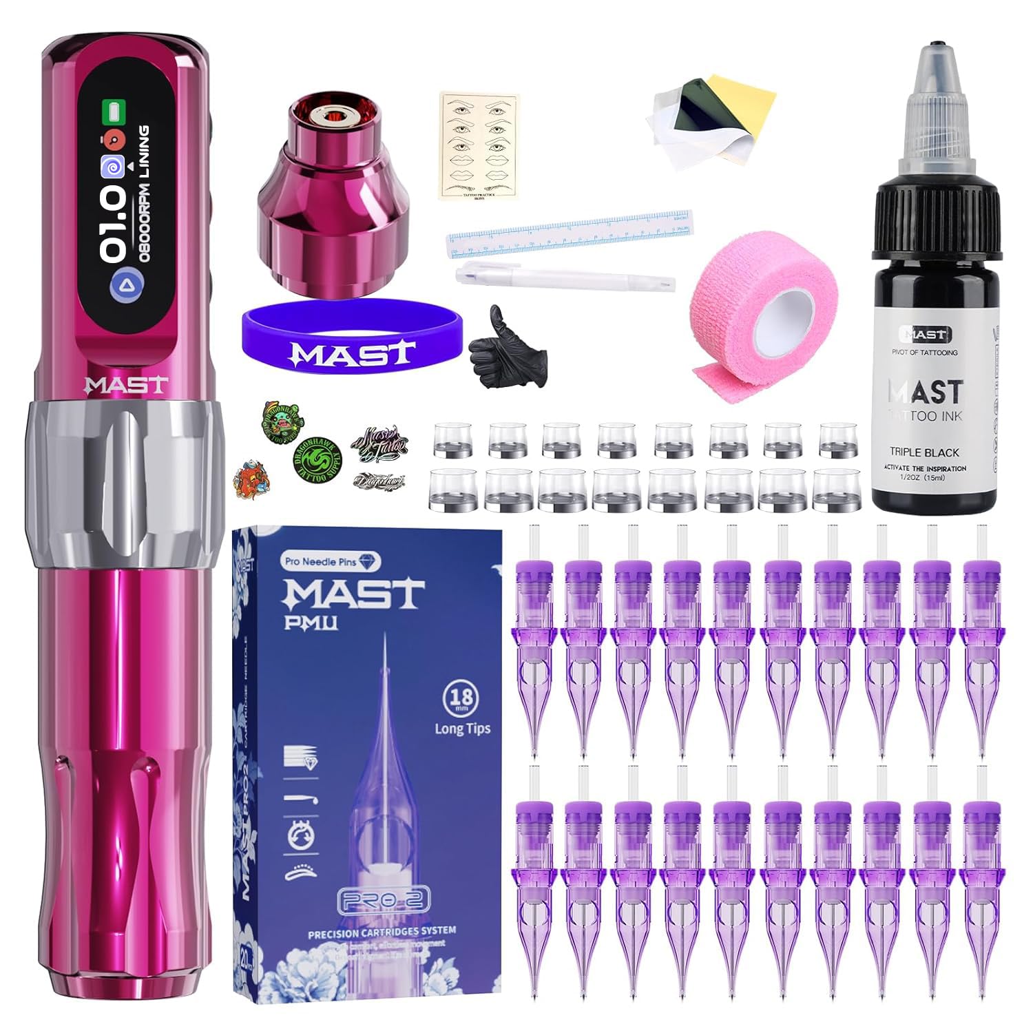 MAST TATTOO Tour2 Pro cordless tattoo pen for precise line work and comfort