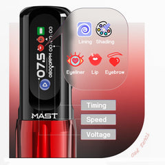 MAST TATTOO Tour2 Pro smart screen displays modes at a glance