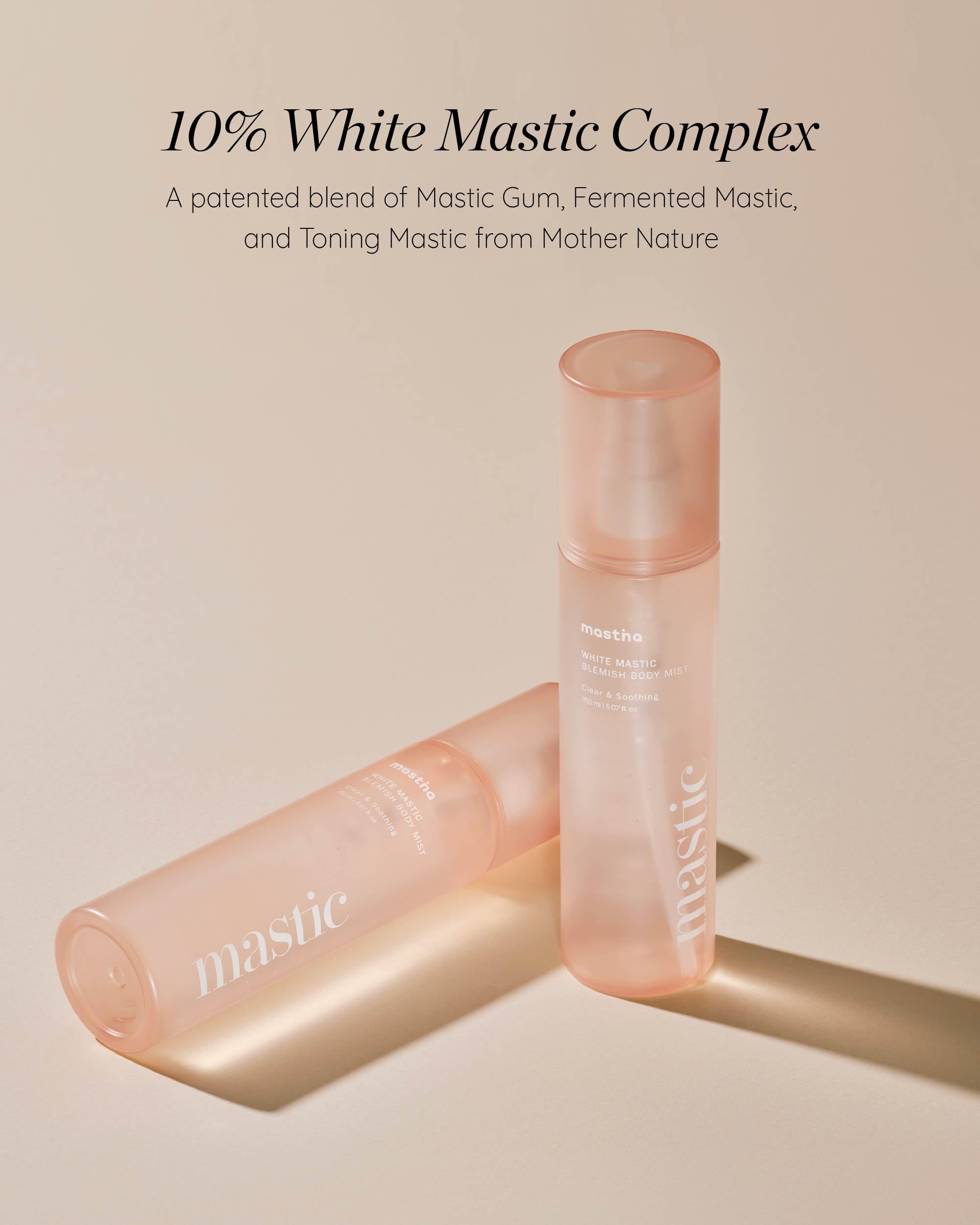 MASTINA White Mastic Cooling Body Mist back area for easy reach