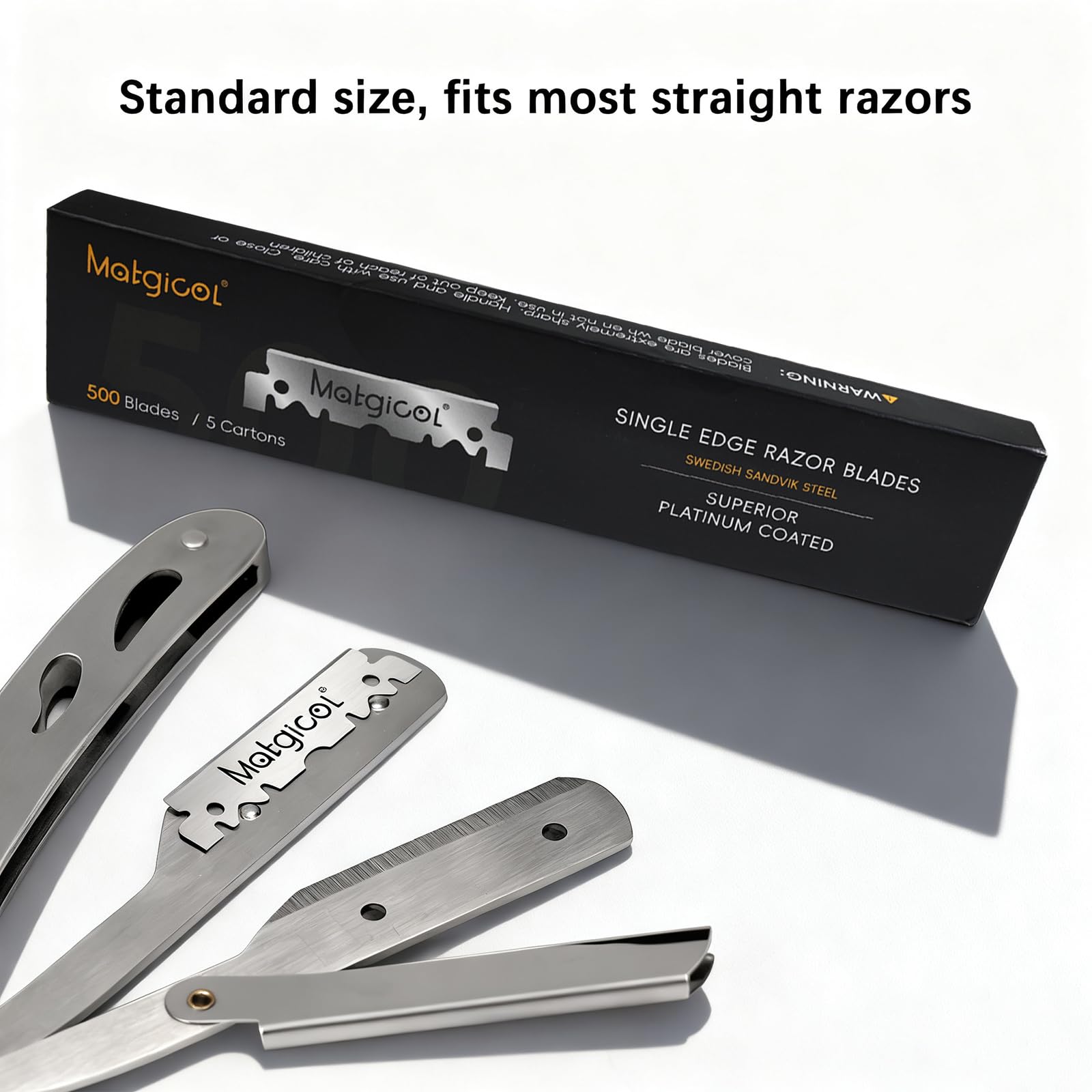 MATGICOL platinum-chromium edge coating for smoother shaving results.