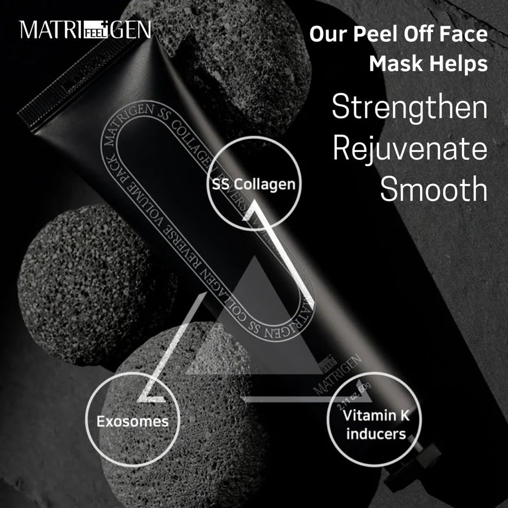 Matrifeelgen Reverse Volume Collagen Mask being applied shows easy peel-off action.