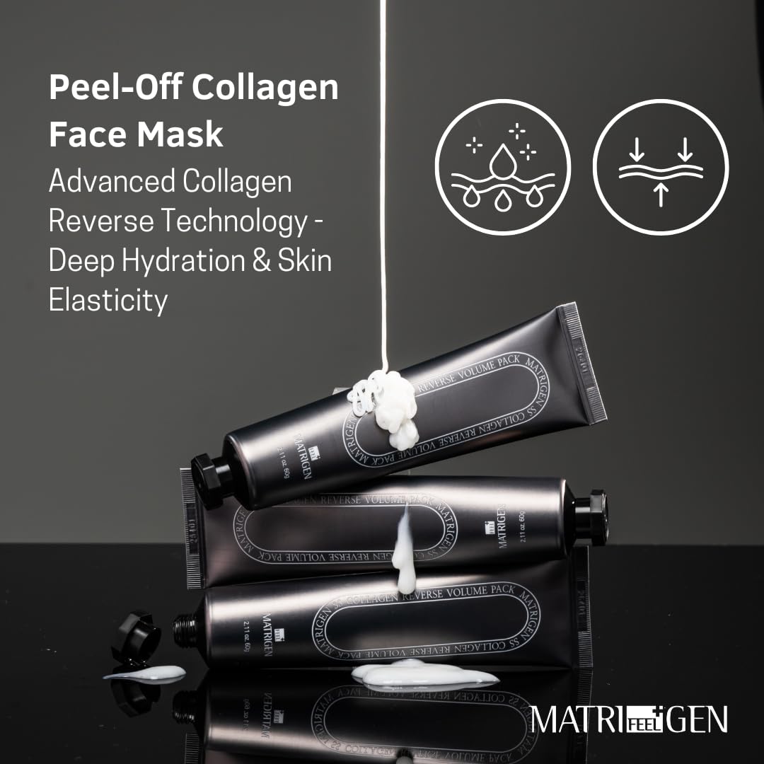 Matrifeelgen Reverse Volume Collagen Mask gel texture close-up highlights soothing, smoothing potential.