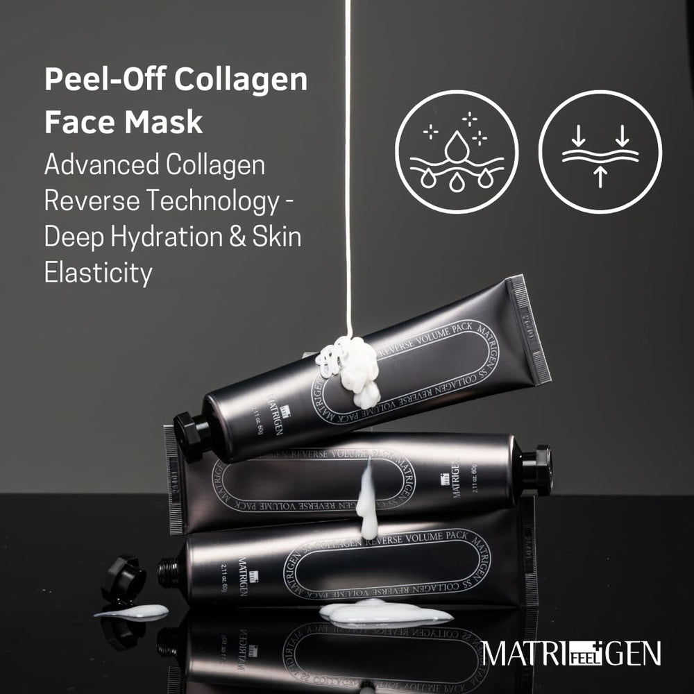 Matrifeelgen Reverse Volume Collagen Mask gel texture close-up highlights soothing, smoothing potential.