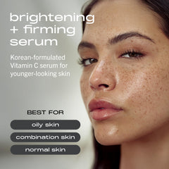 Matter of Fact Vitamin C serum dropper releasing a drop for brightening.