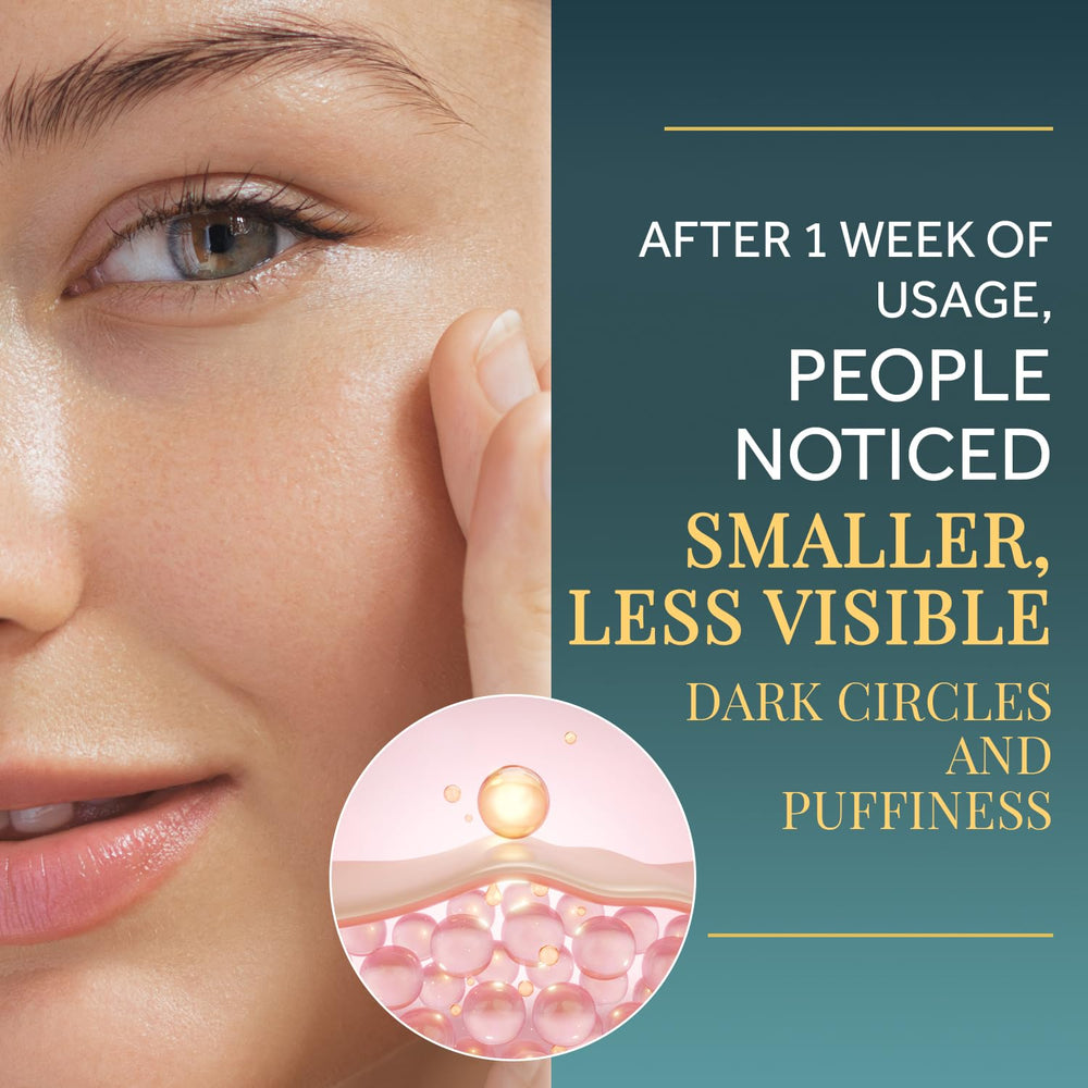 Matykos under-eye patches close-up, targeting puffiness and brighten tired-looking under eyes.