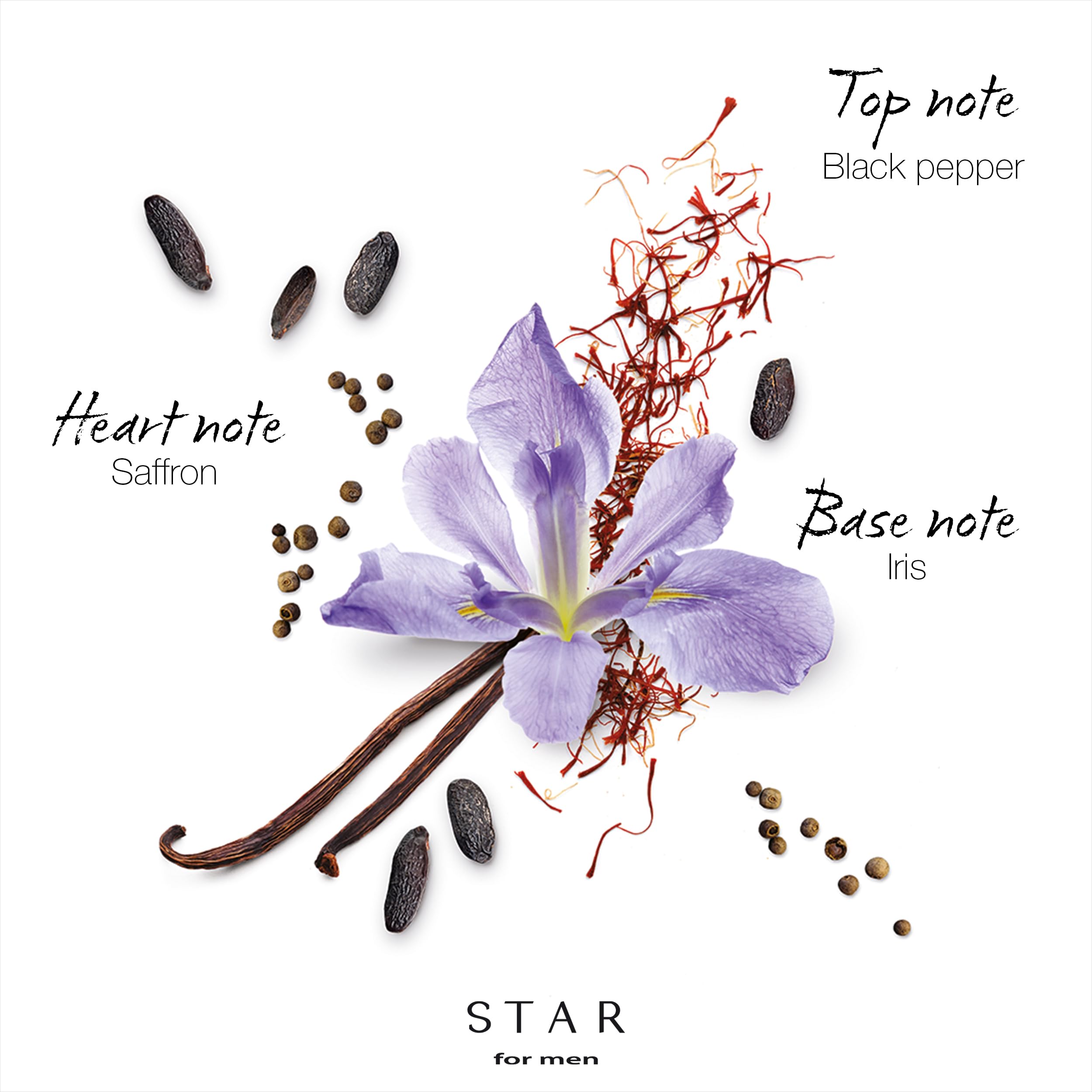 Mauboussin Star For Men base-notes blend iris, cedar, vanilla for lasting appeal
