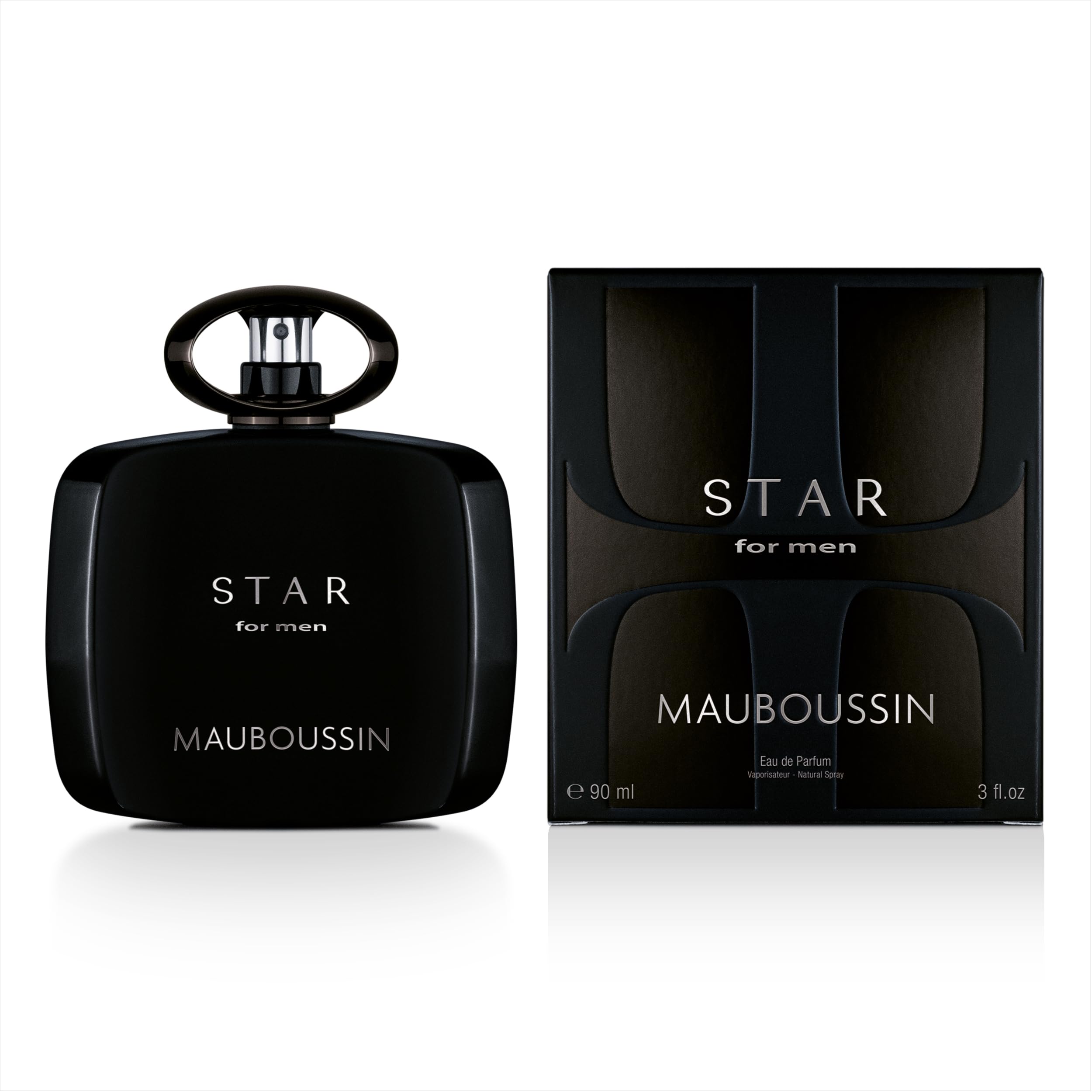Mauboussin Star For Men bottle closeup highlights refined elegance for confident style