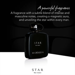 Mauboussin Star For Men heart-notes reveal saffron and incense for sophisticated warmth