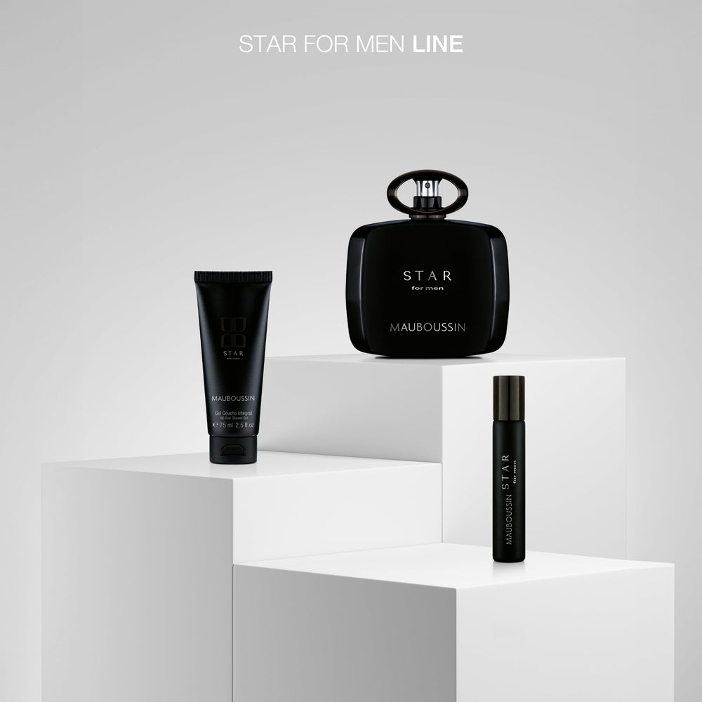 Mauboussin Star For Men wood and amber balance image conveys versatile signature