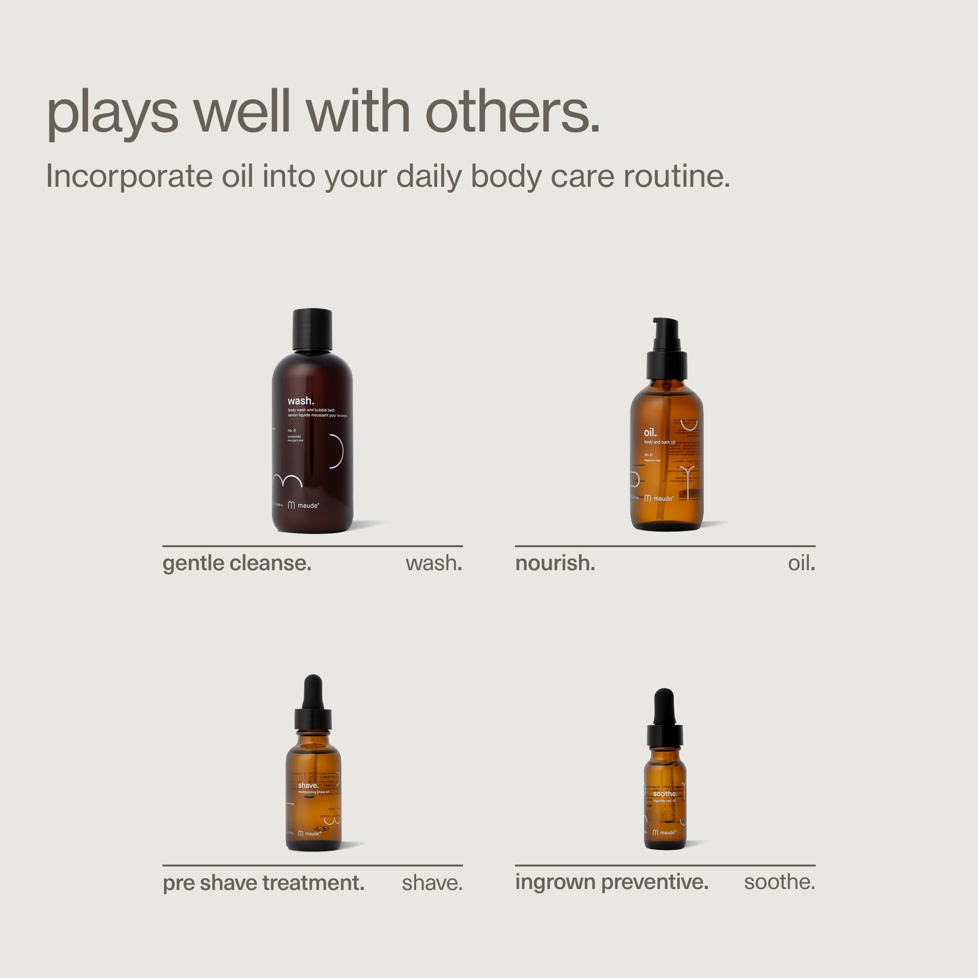 MAUDE Oil No. 0 post-shower skin hydration and subtle glow