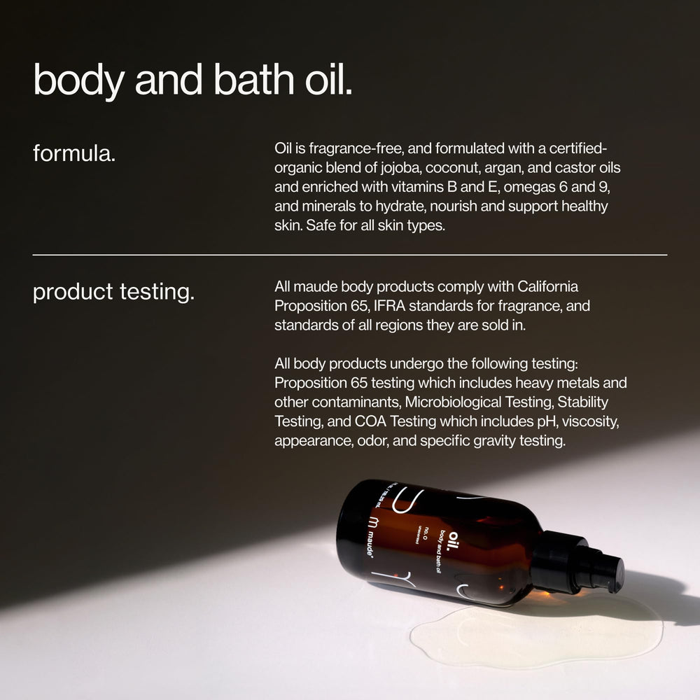 MAUDE Oil No. 0 shower oil use beside soap for moisture
