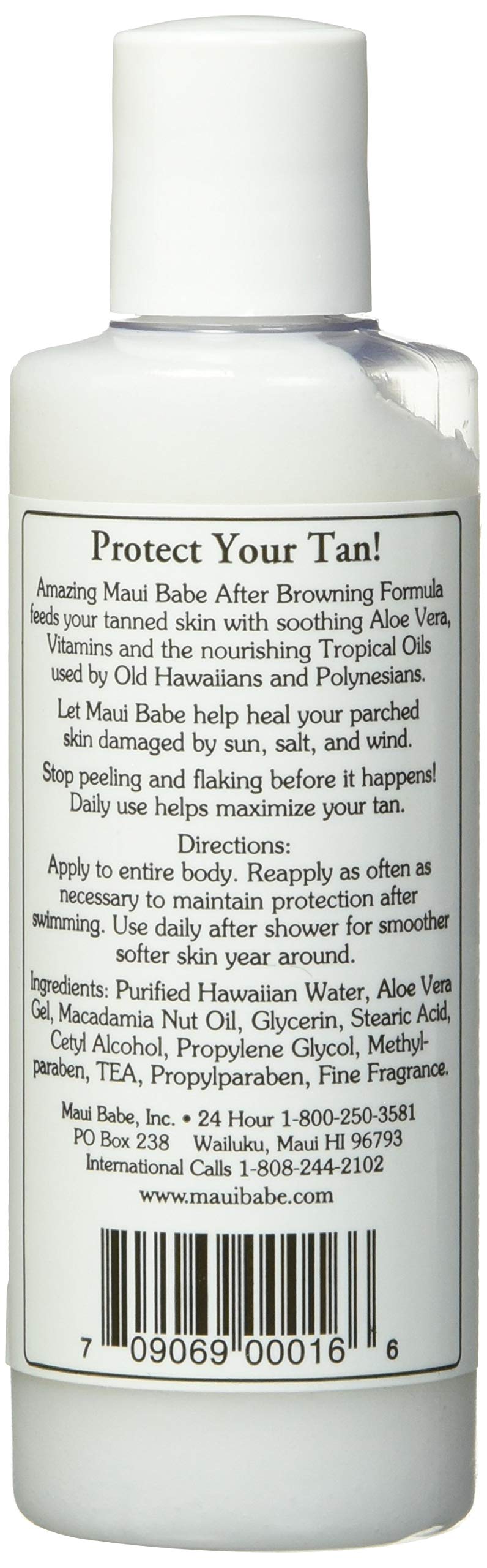 Maui Babe After Browning Lotion being applied to skin for even tan retention.