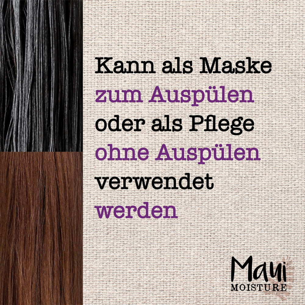 Maui Moisture leave-in feel after masking supports ongoing softness.