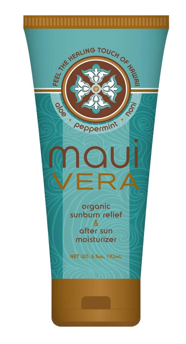 Maui Vera After Sun Gel with lavender and peppermint for cooling after-sun relief