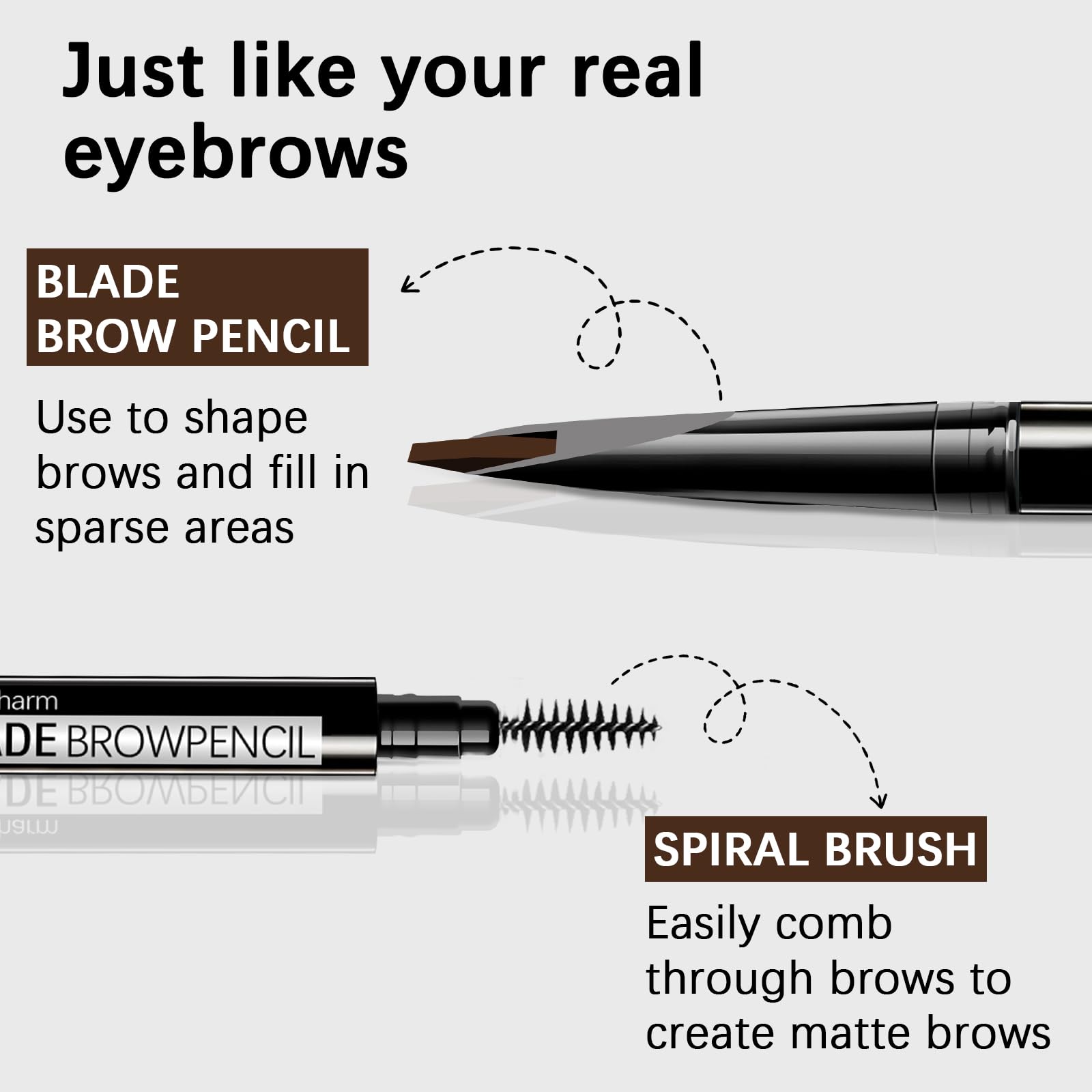 MAVENI Browcharm 01 Black shade matches dark hair tones.