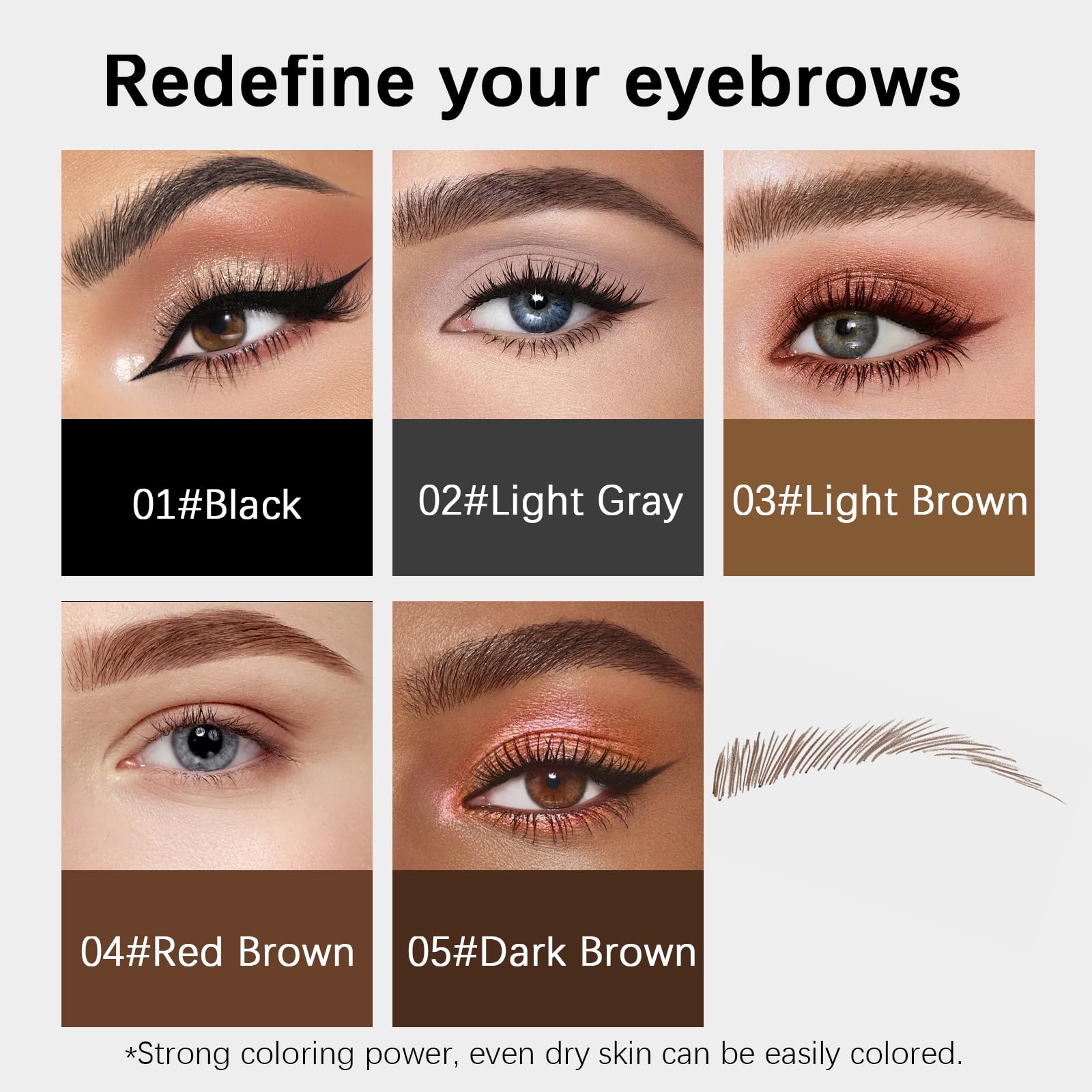 MAVENI Browcharm 02 Light Grey shade suits cool-toned brows.