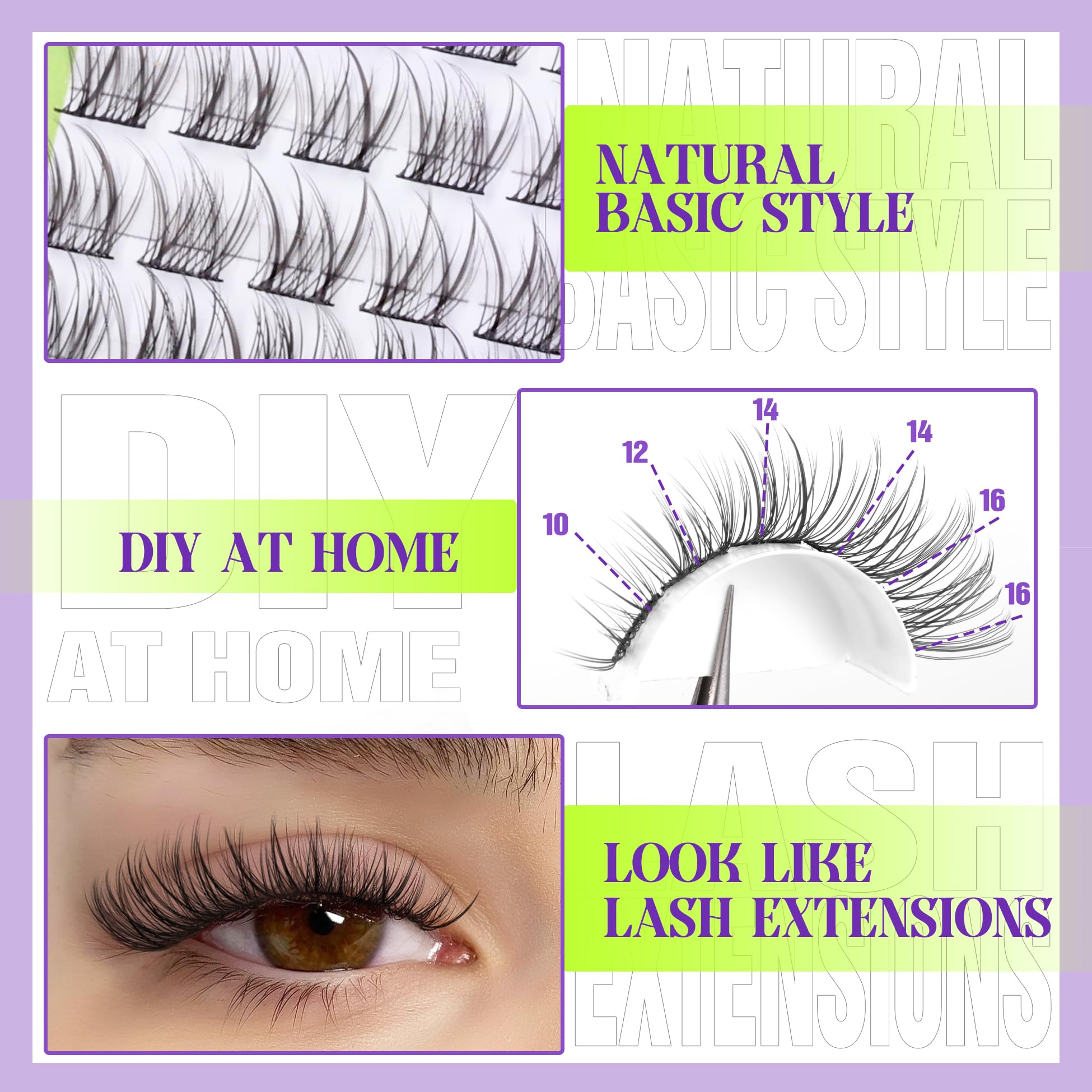 Mavphnee lightweight lash clusters for all-day comfortable wear