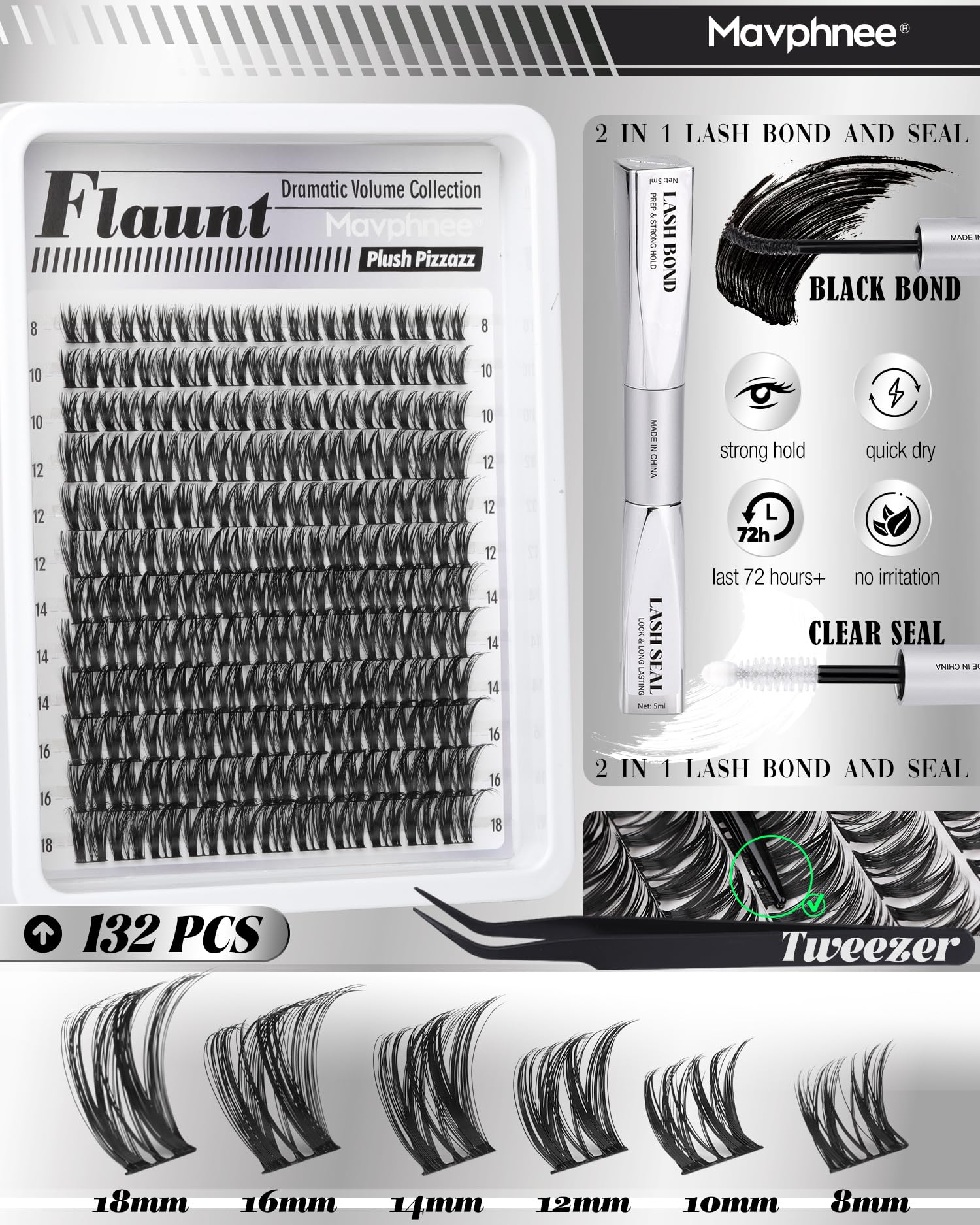 Bond and Seal lash glue for strong, smudge-resistant hold