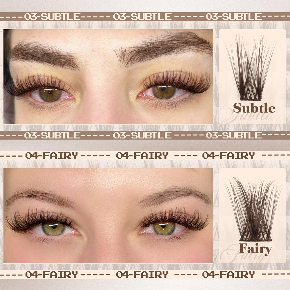 Mavphnee brown lash clusters fairy style adds graceful, ethereal flair