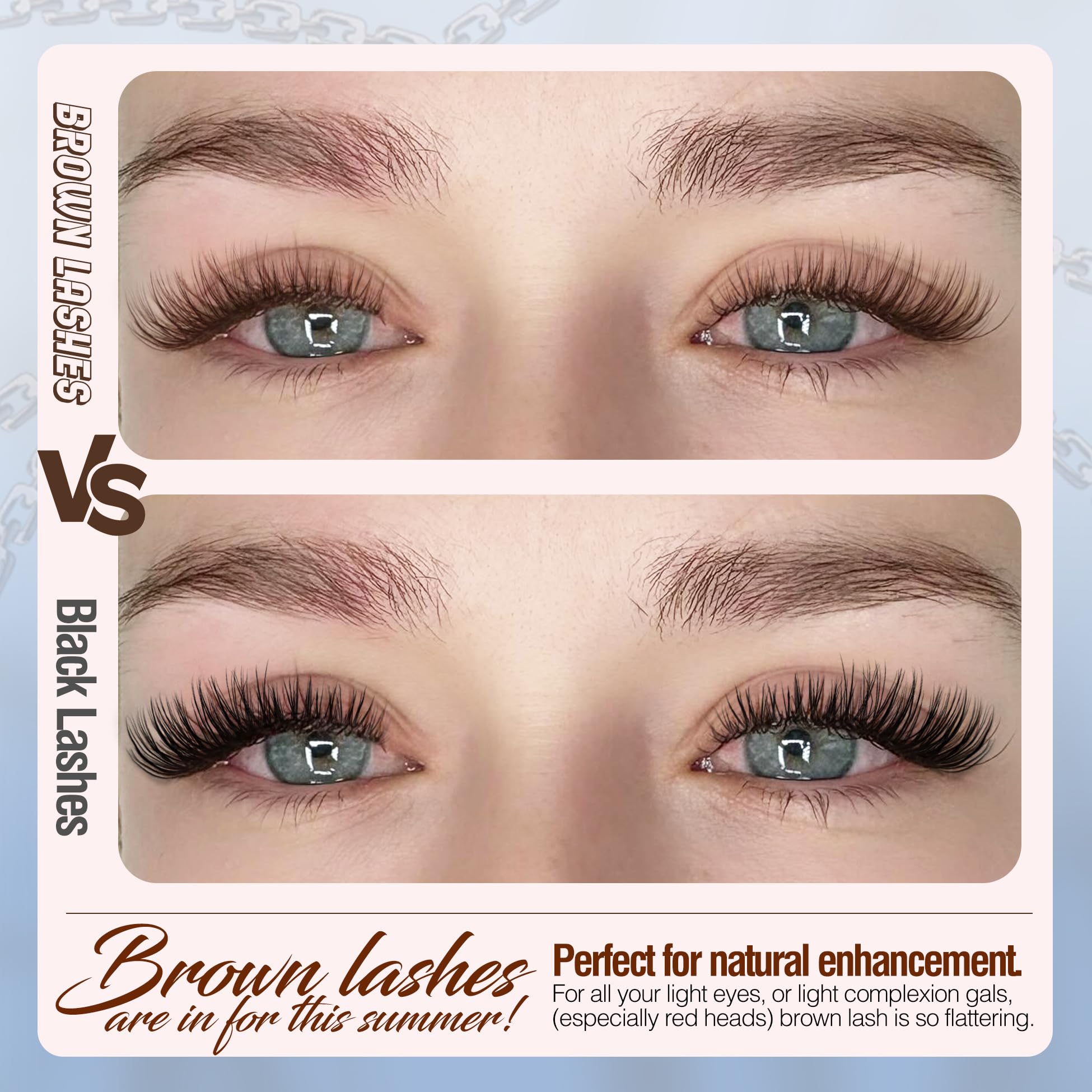 Mavphnee Brown Lash Clusters Kit contents spread for versatile DIY styling