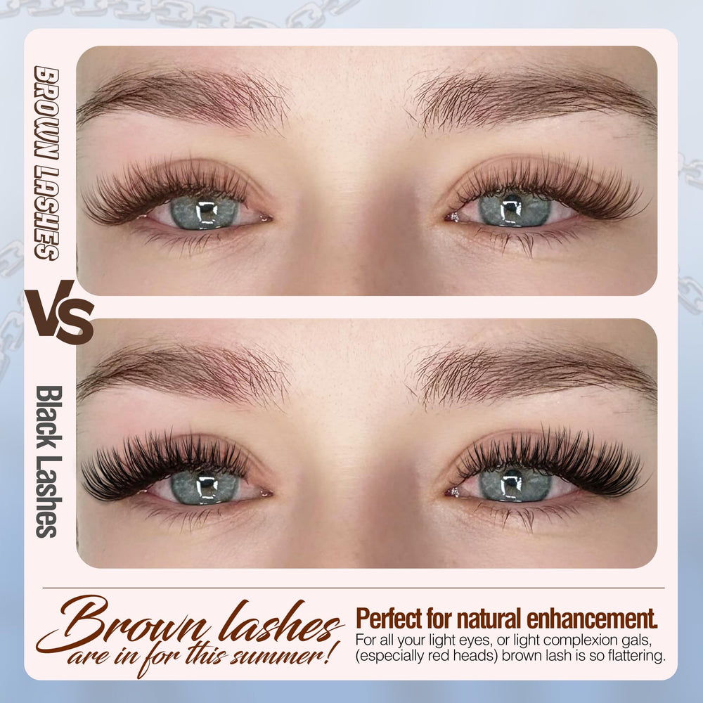 Mavphnee Brown Lash Clusters Kit contents spread for versatile DIY styling