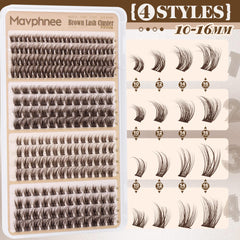 Mavphnee brown lash clusters natural style for everyday enhancement